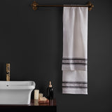 Tula charcoal grey bath towel