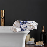 Jali indigo bathroom set