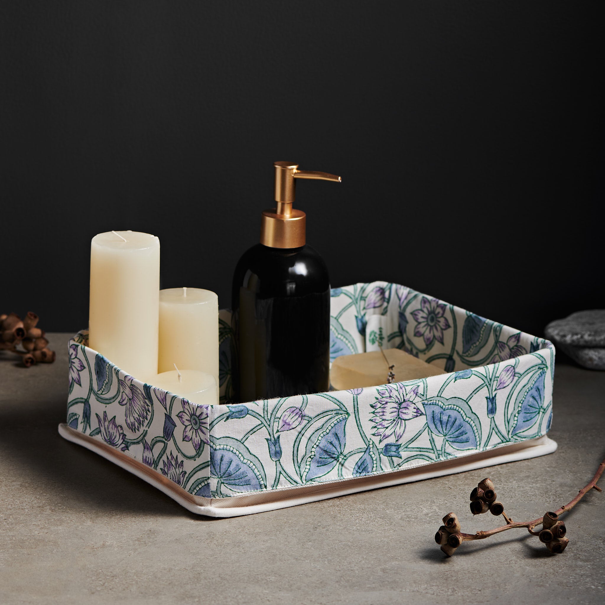 Nilofer Aqua Blue Vanity Tray