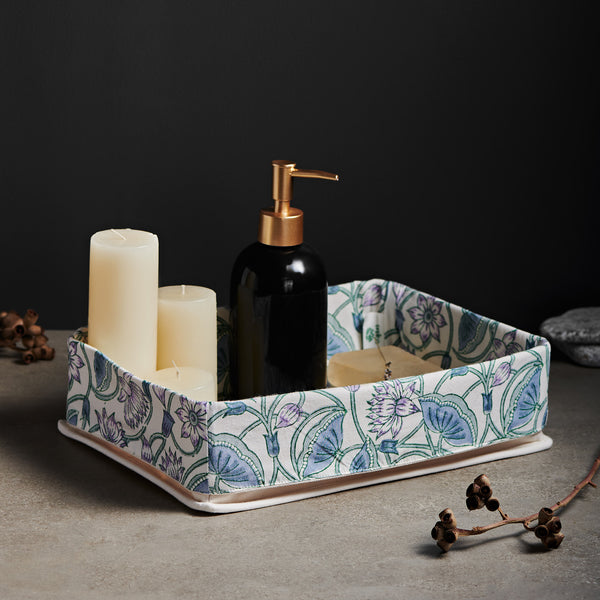 Nilofer aqua blue vanity tray