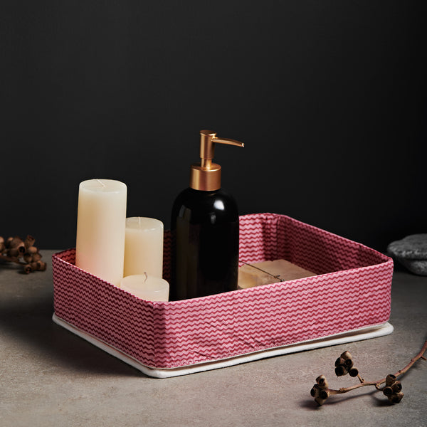 Ruhi raspberry pink vanity tray