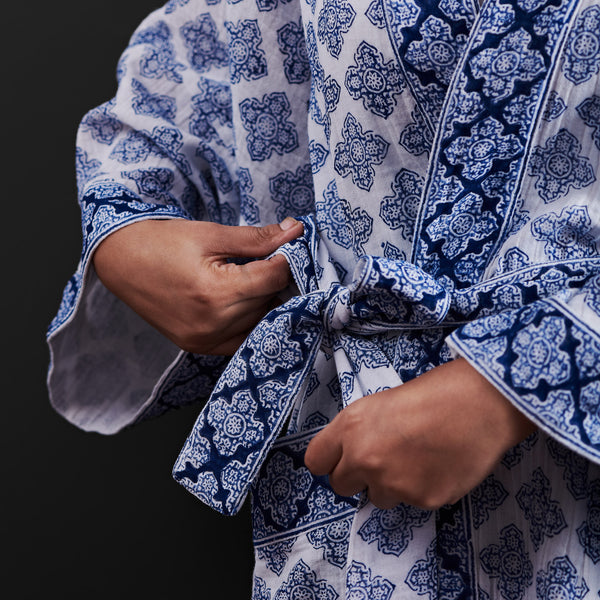 Jali Indigo Bathrobe