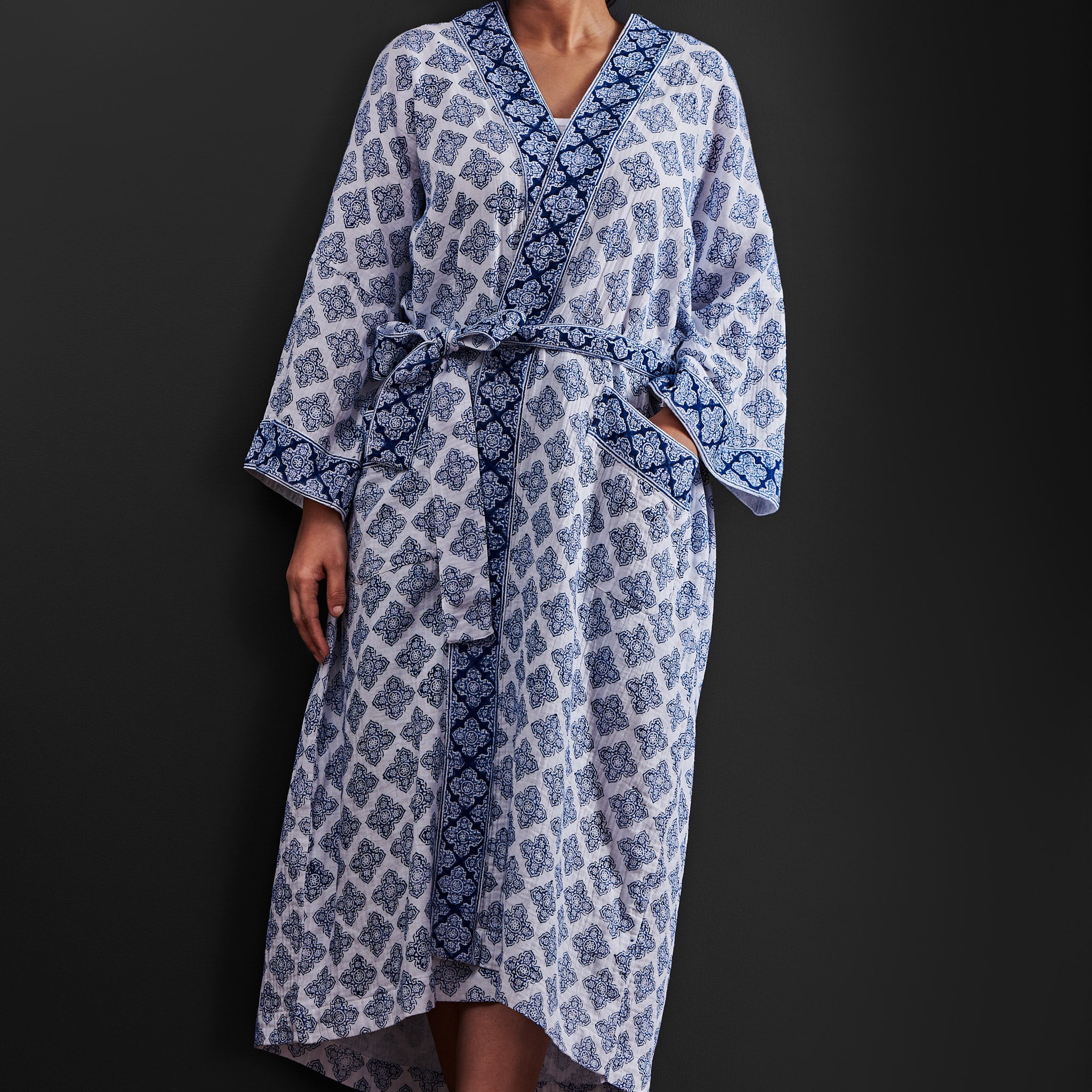 Jali Indigo Bathrobe