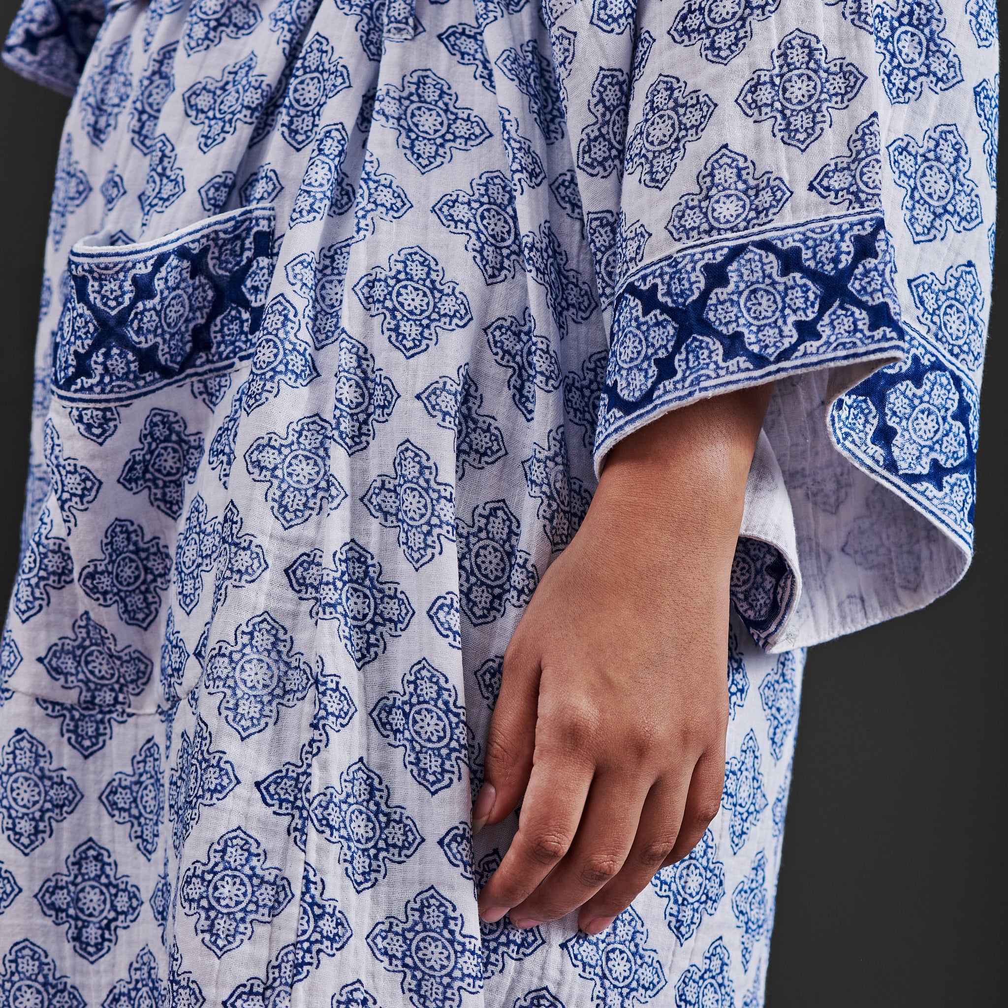 Jali Indigo Bathrobe