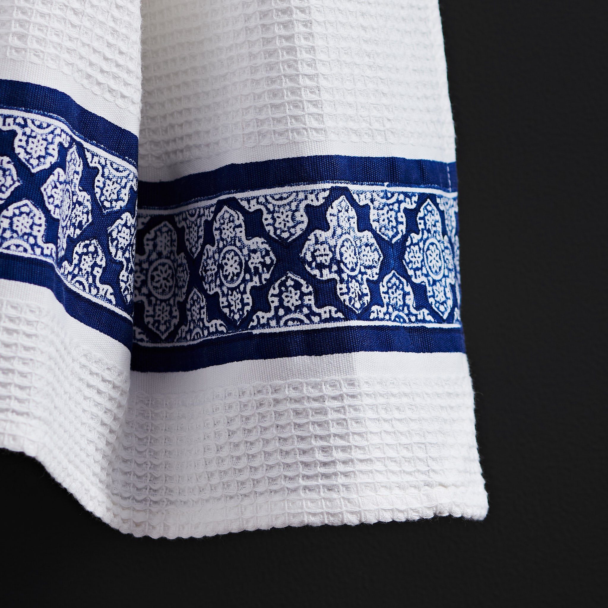 Jali indigo Hand Towels