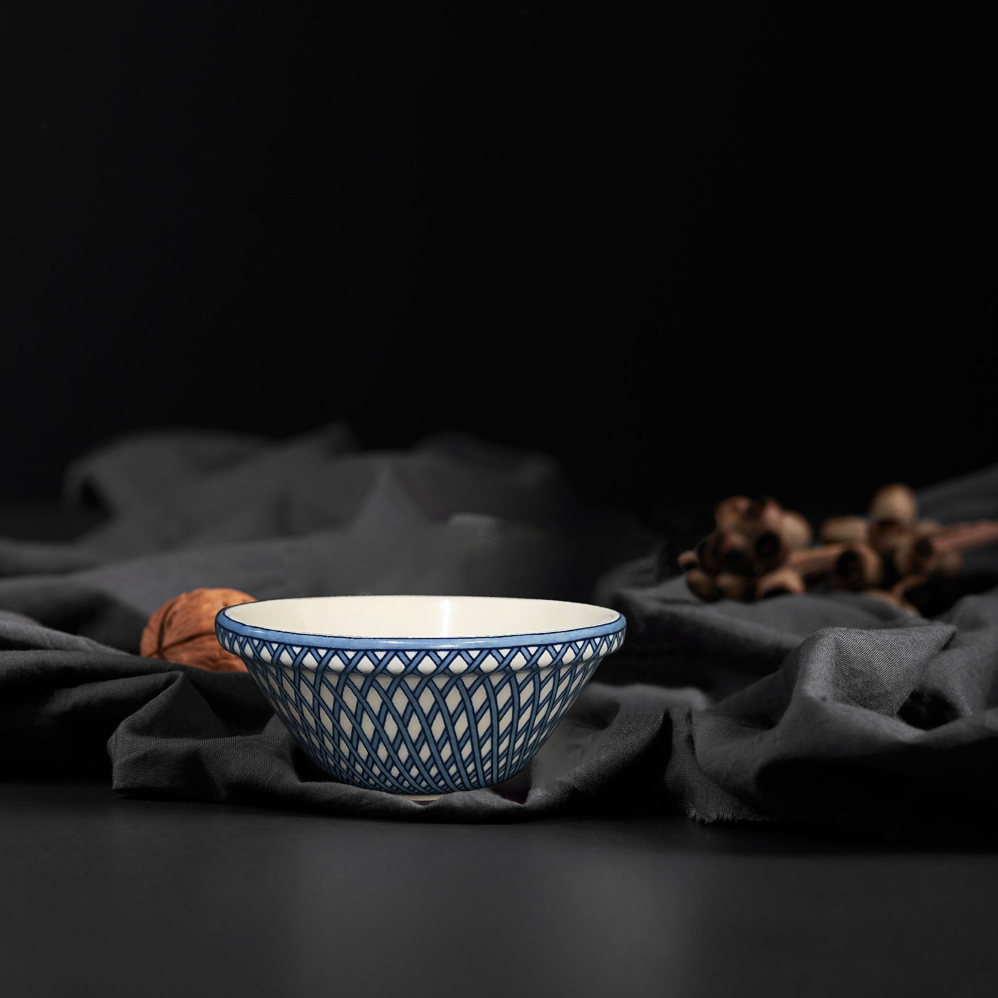 Renata China Blue Conical Bowl