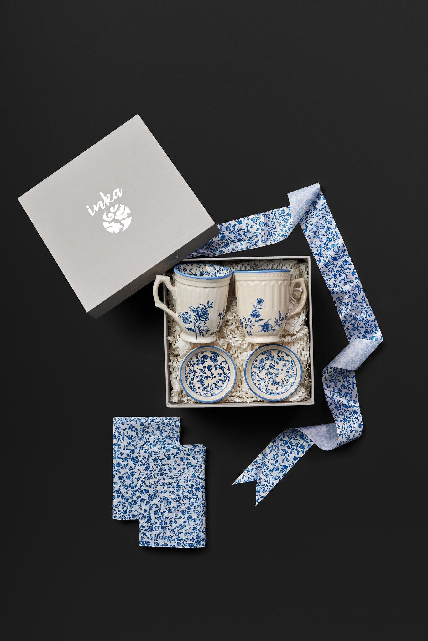 Tiana Cobalt Blue Mug & Small Dish Set
