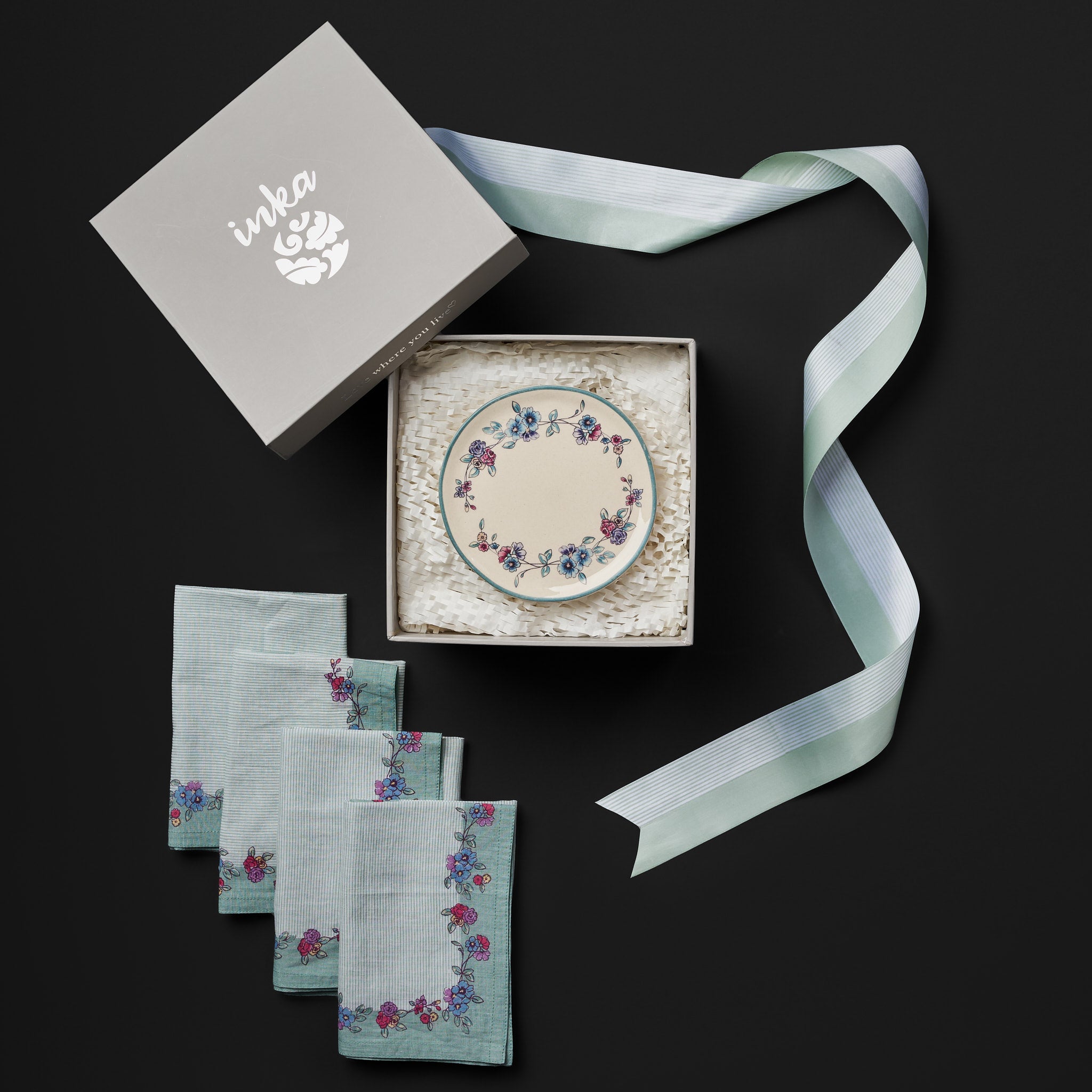 Mala Multicolour Tapa Plate Set