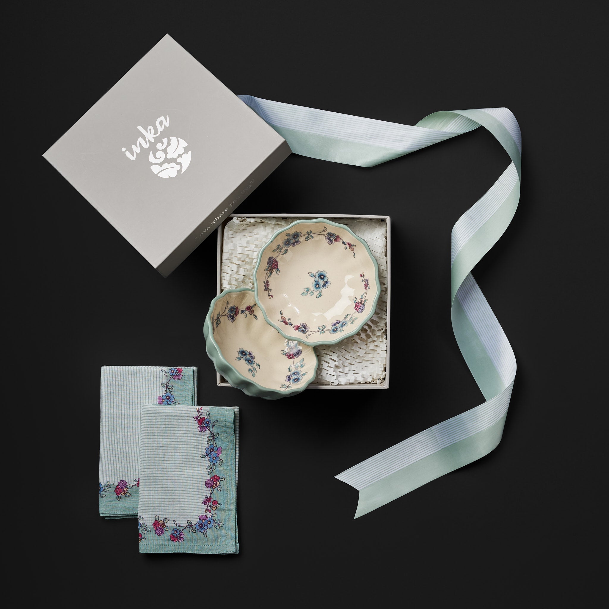 Mala Multicolour Petal Bowl Set