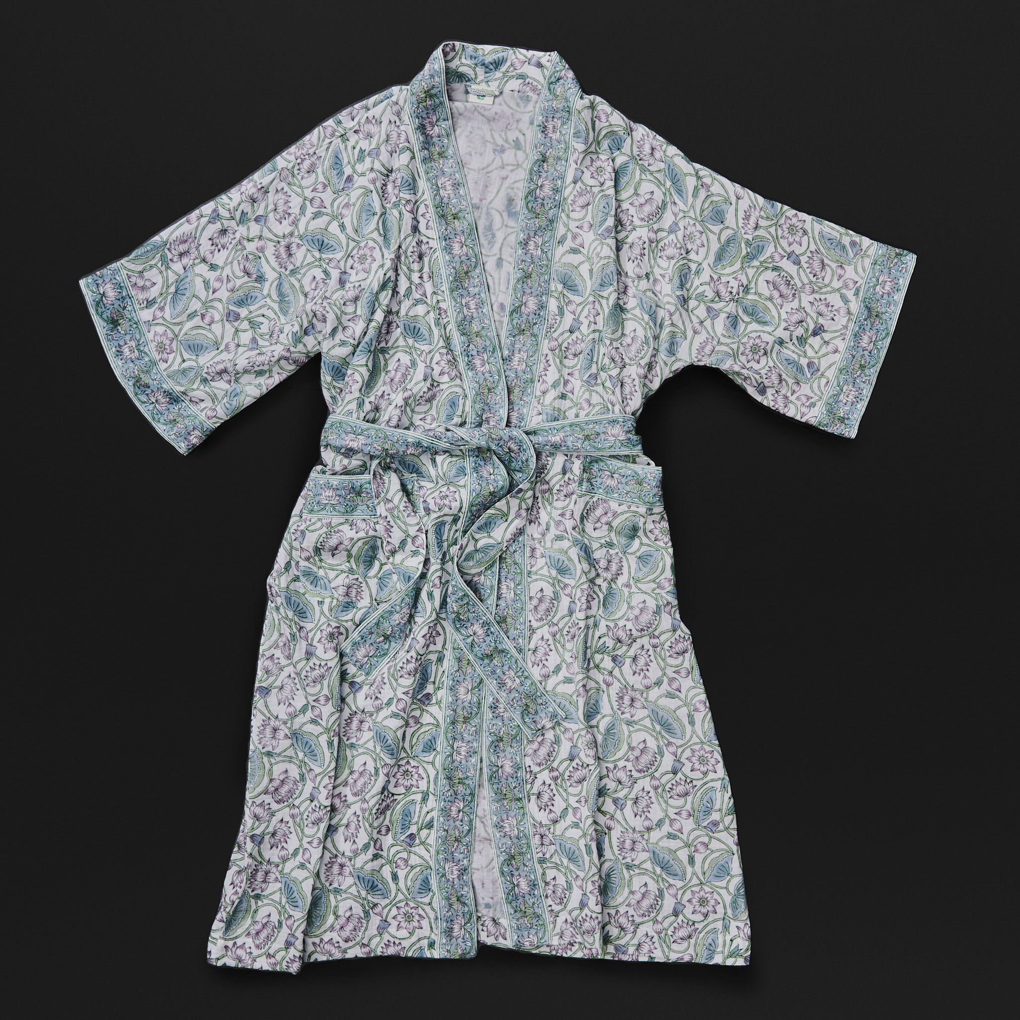 Nilofer Aqua Blue Bathrobe