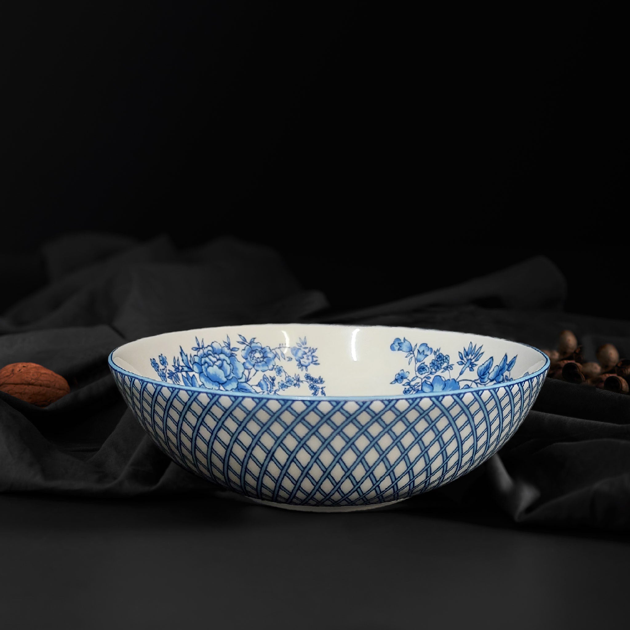 Renata China Blue Serving Bowl Large