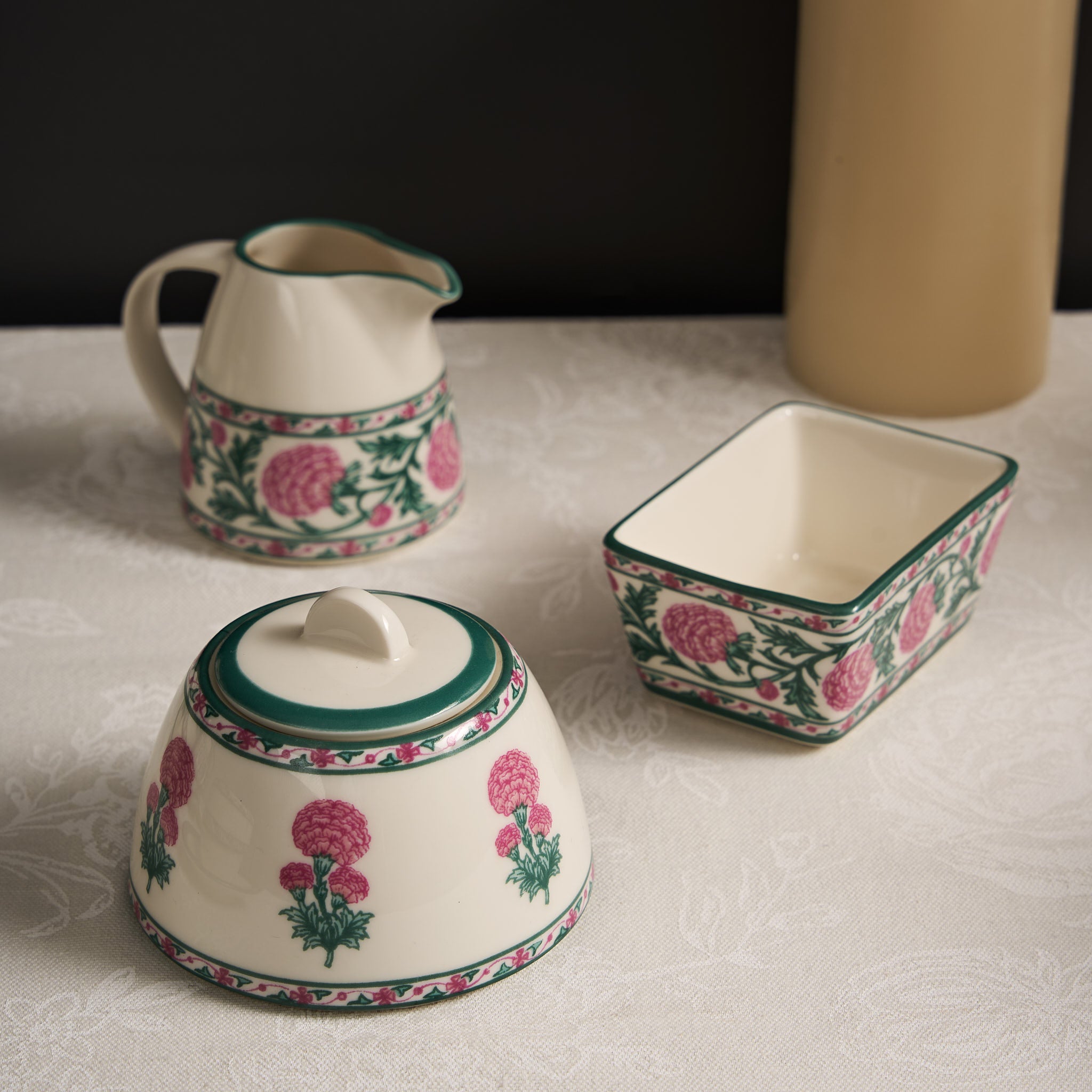 Meesha Mulberry Pink Tea Service Set