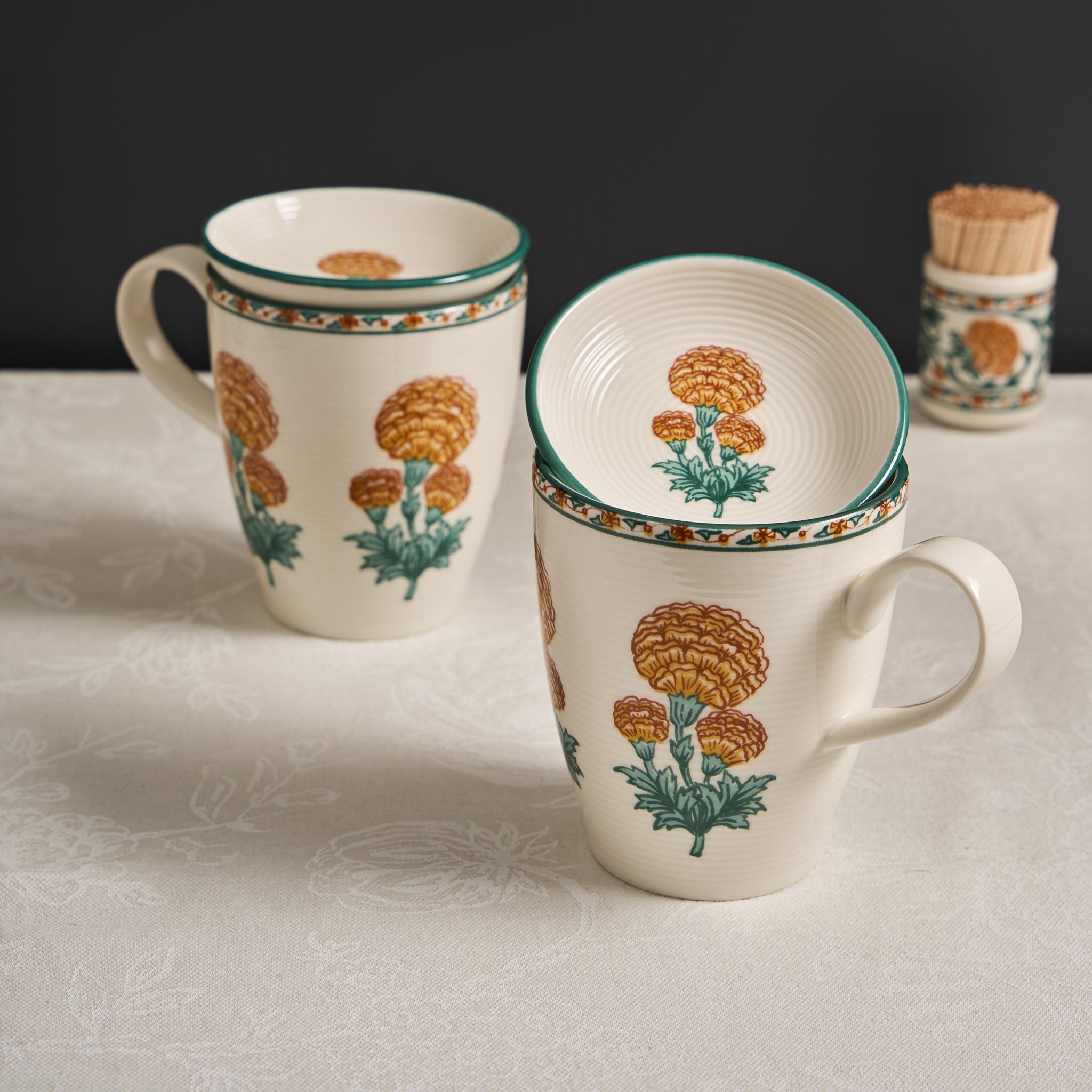 Meesha Saffron Mug Set