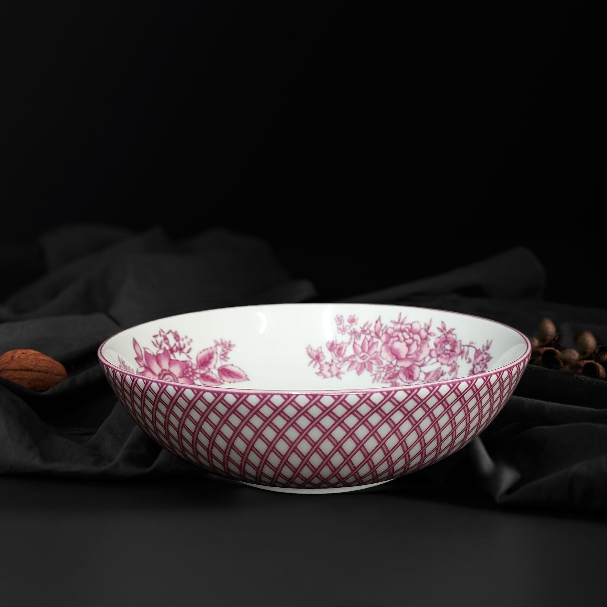 Renata Rapberry Pink Serving Bowl Large