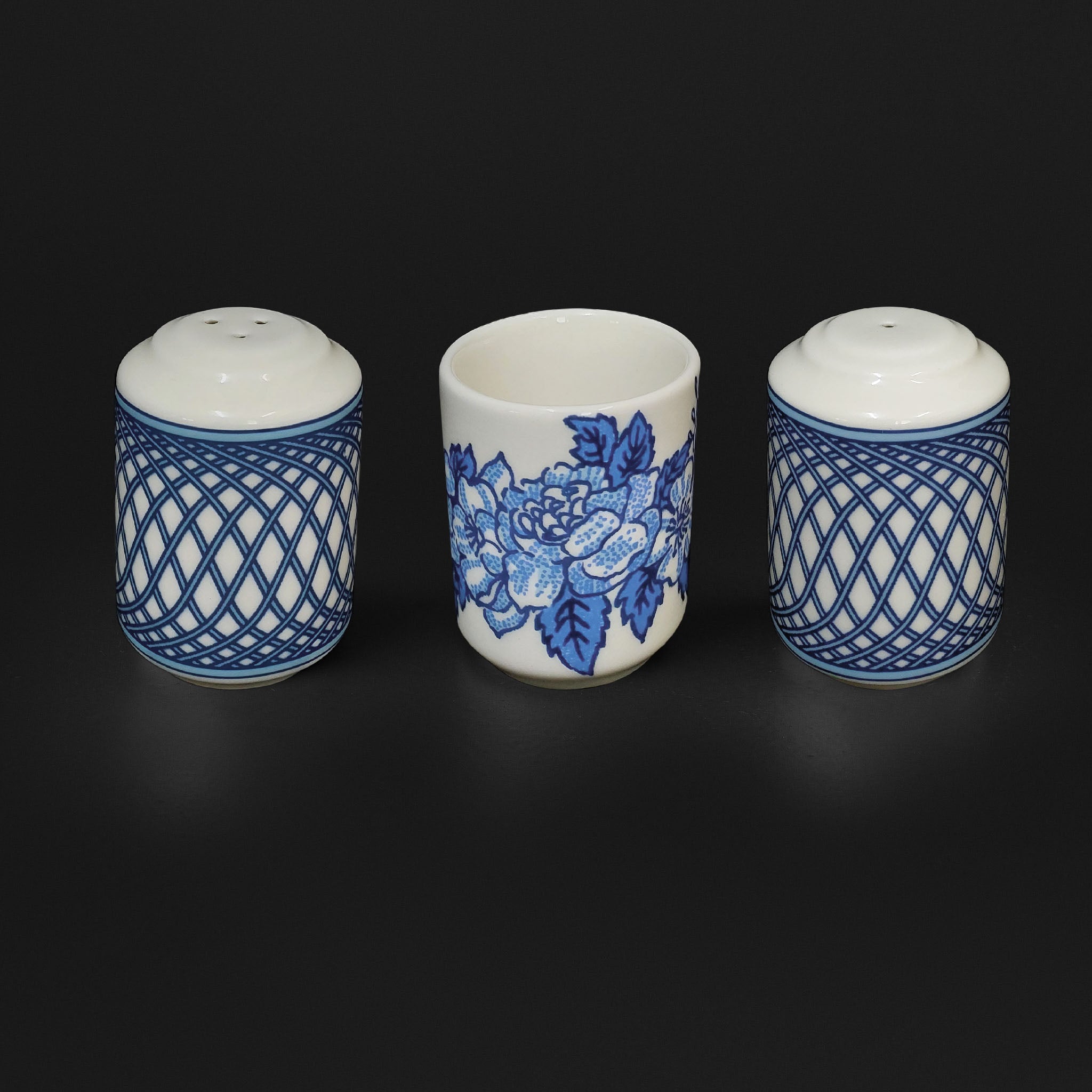 Renata China Blue Condiment Set