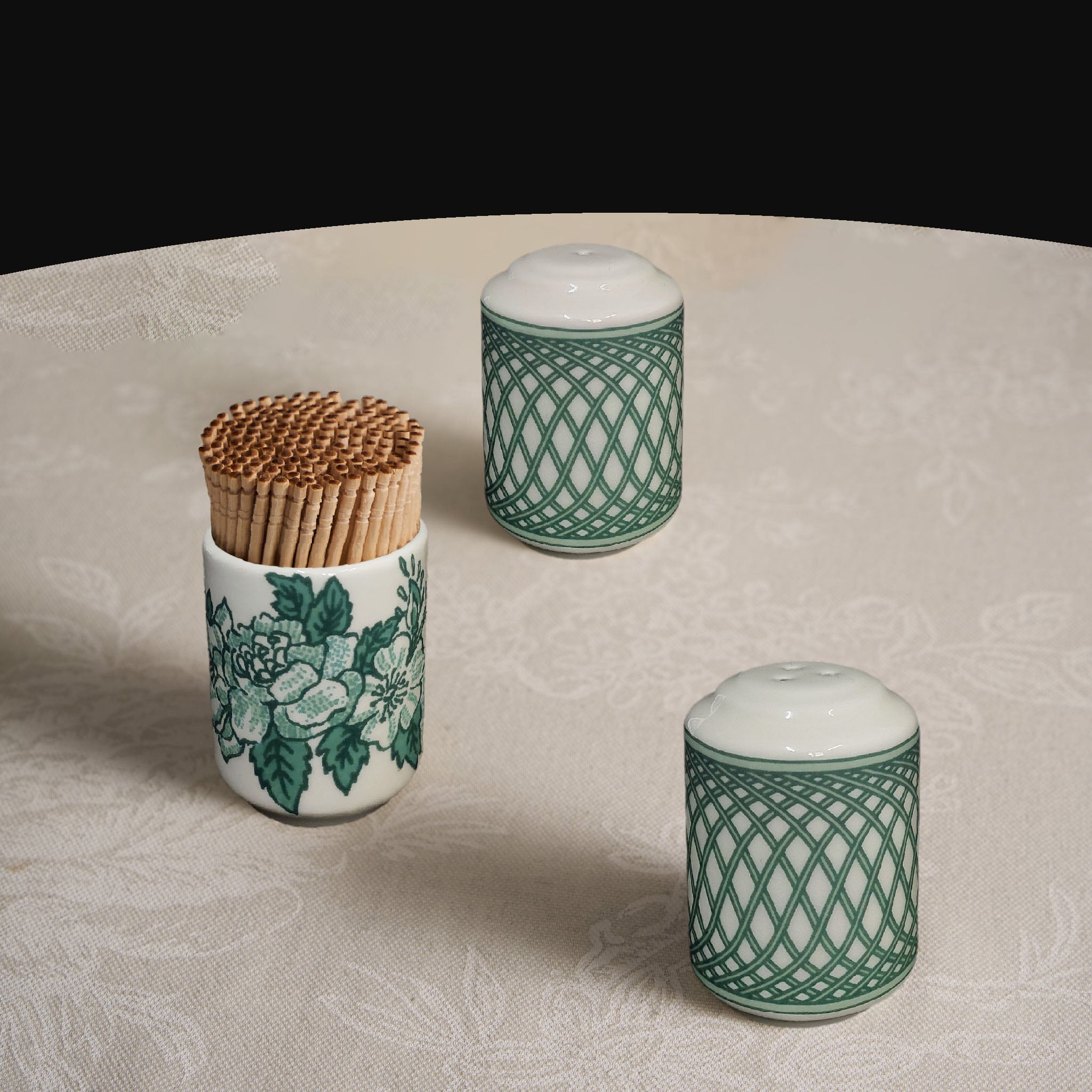 Renata Emerald Green Condiment Set