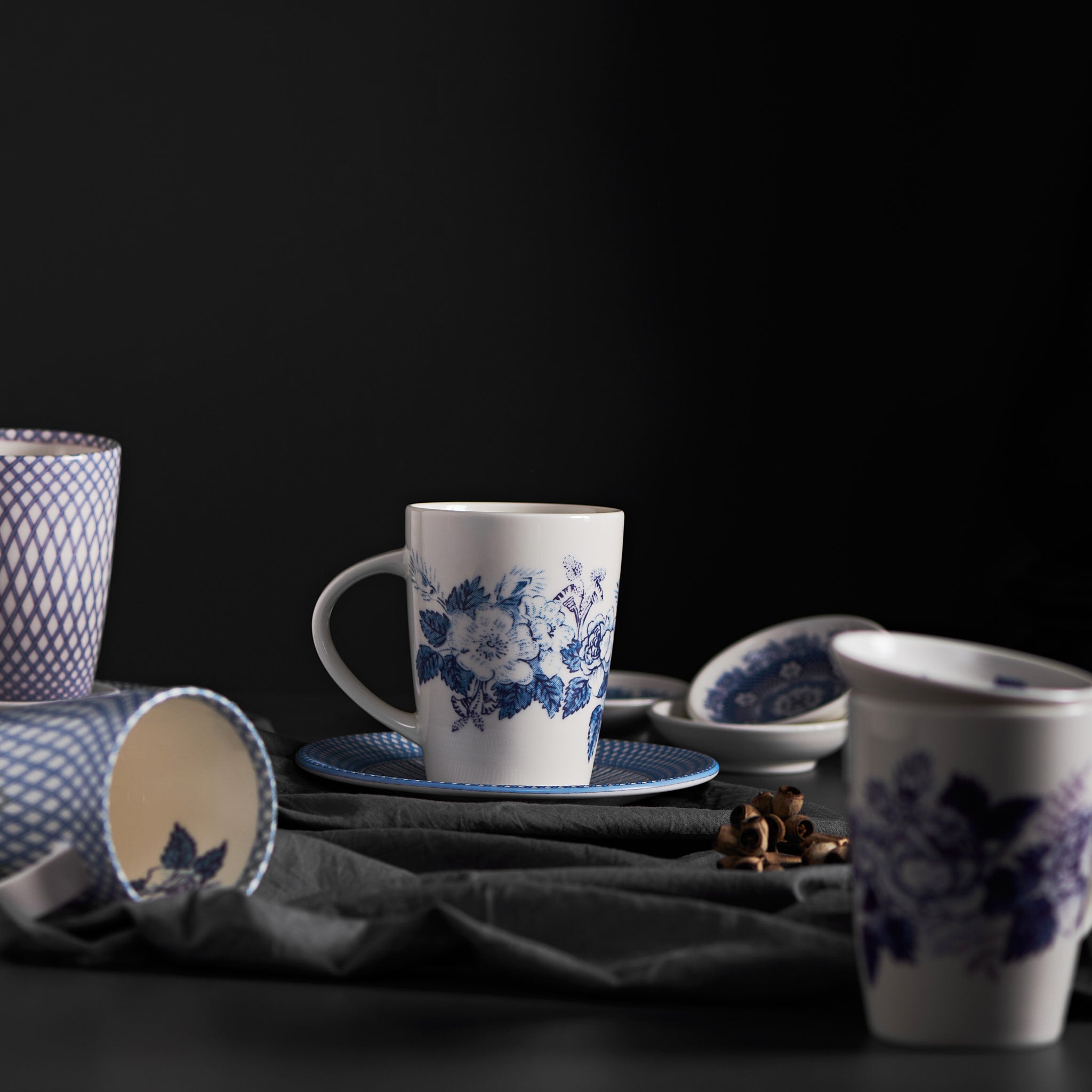 Renata China Blue Mug Set