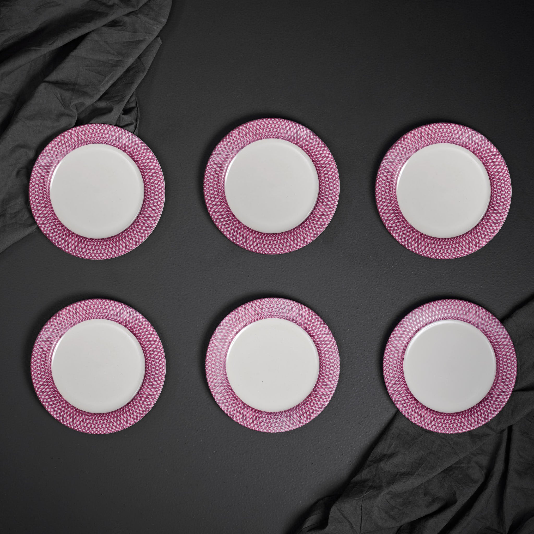 Renata Raspberry Pink Snack Plate Set