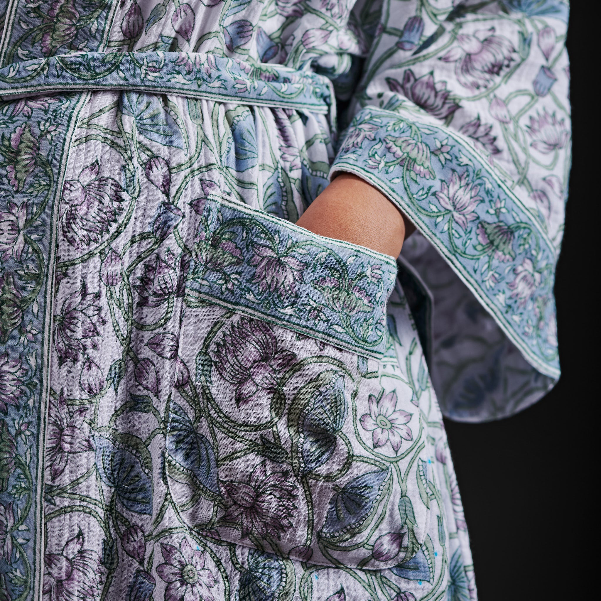 Nilofer Aqua Blue Bathrobe