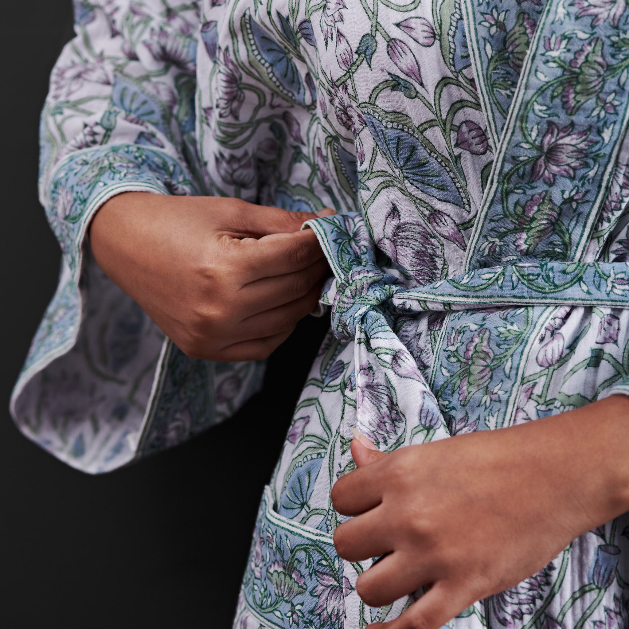 Nilofer Aqua Blue Bathrobe