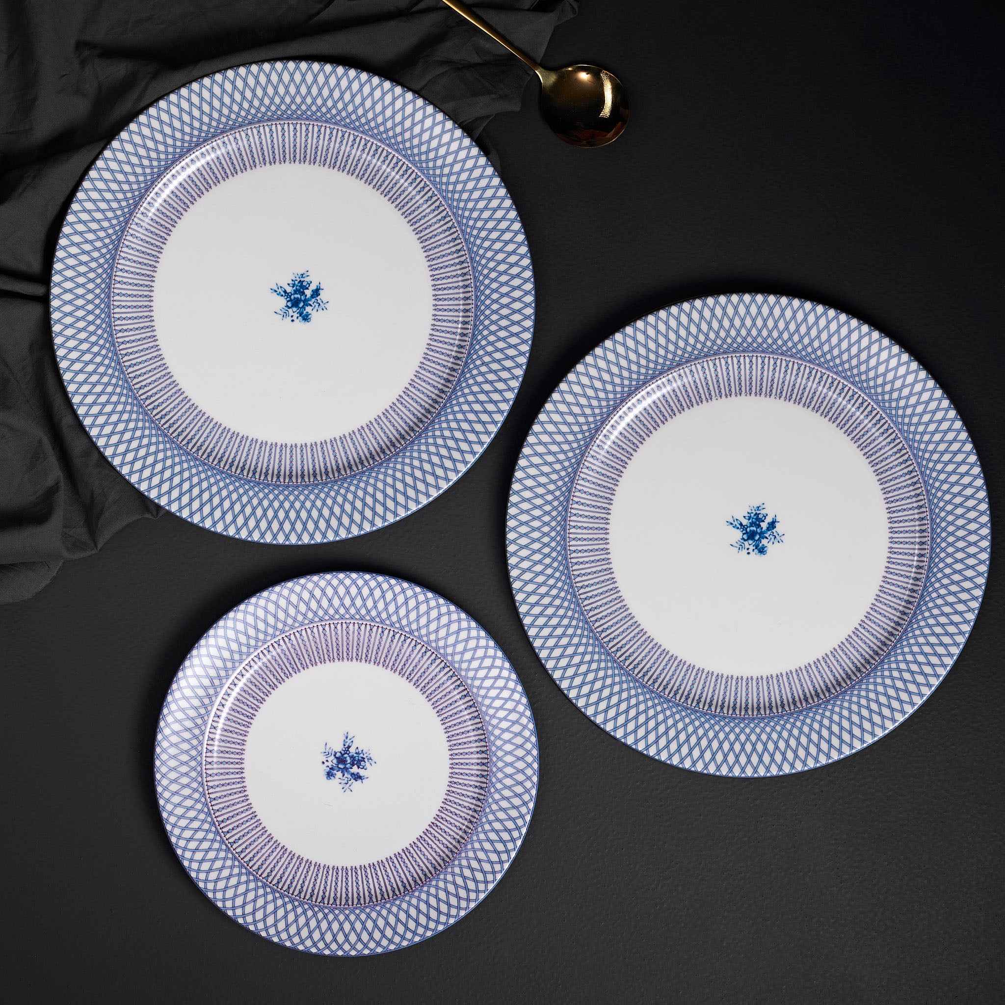 Renata China Blue Dinner Plate Set