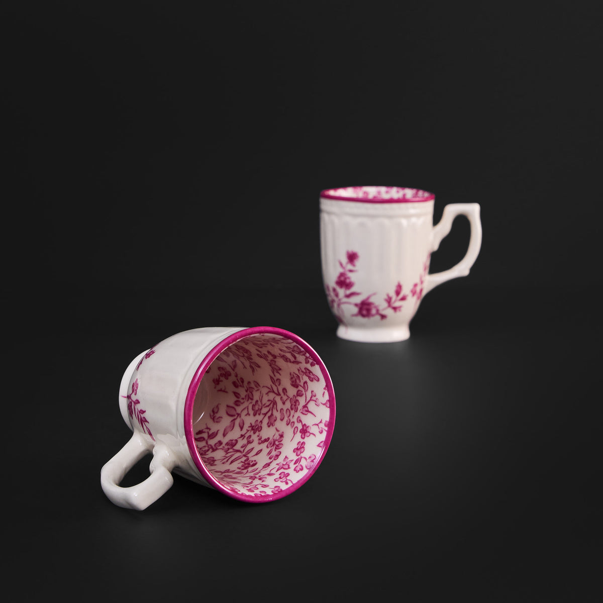 Tiana Floral Raspberry Pink Mug Set