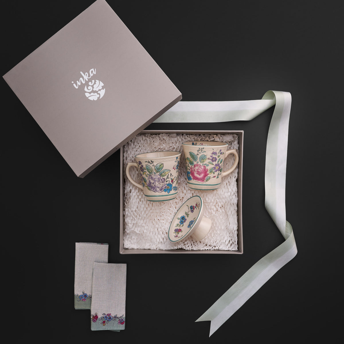 Mala Multicolour Mug & Cookie Plate Gift Set