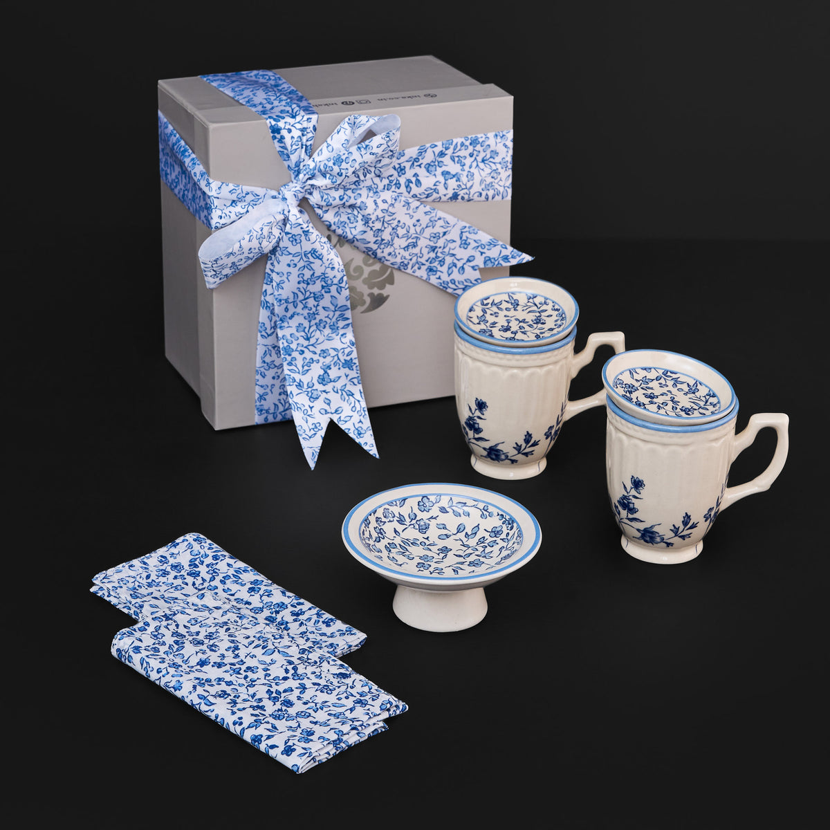 Tiana Cobalt Blue Mug , Cookie Plate & Small Dish Gift Set