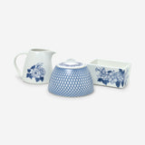 Renata china blue tea service set (Set of 3)