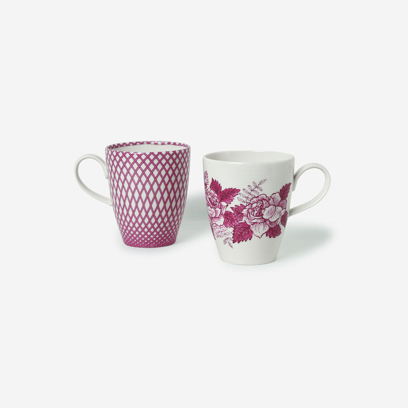 Renata raspberry pink mug set (Set of 2)