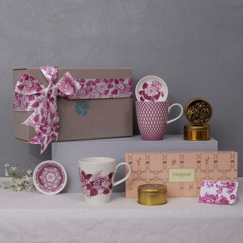 In Your Corner: Gift Set (Vahdam Tea x Inka) Raspberry Pink