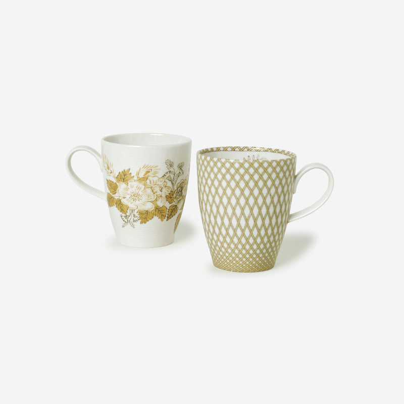 Renata golden yellow mug set (Set of 2)