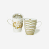 Renata golden yellow mug & small dish set (Set of 2)