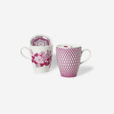 Renata raspberry pink mug & small dish set (Set of 2)