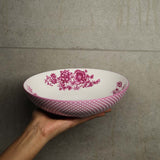 Renata raspberry pink serving bowl