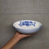 Renata china blue serving bowl