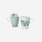 Renata emerald green mug set (Set of 2)