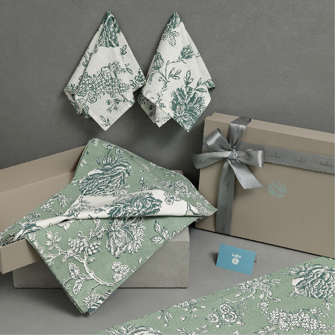 Ayana Sage Green Table Linen  Gift Set