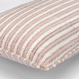 Feather Stripe dusty rose 30x50 cushion