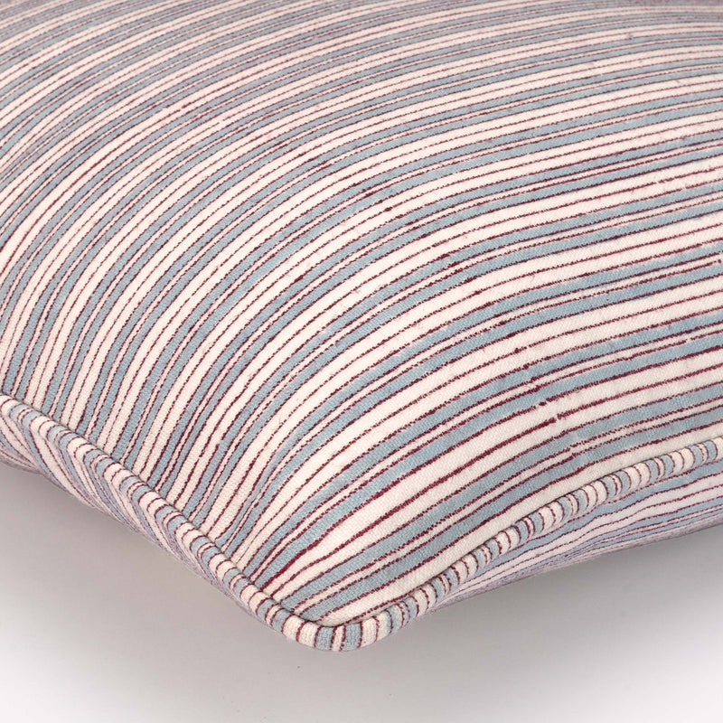 Pyjama Stripe crimson 40<span>x</span>40 cushion