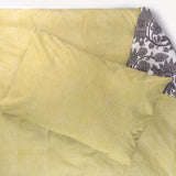 Anaar charcoal reversible duvet cover & pillow set