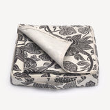 Anaar charcoal reversible duvet cover & pillow set