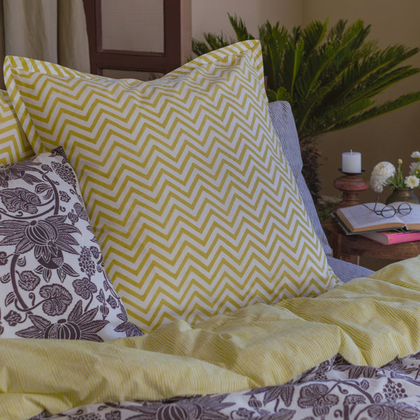 Yellow sales euro pillows