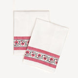 Ruhi raspberry pink hand towels (Set of 2)