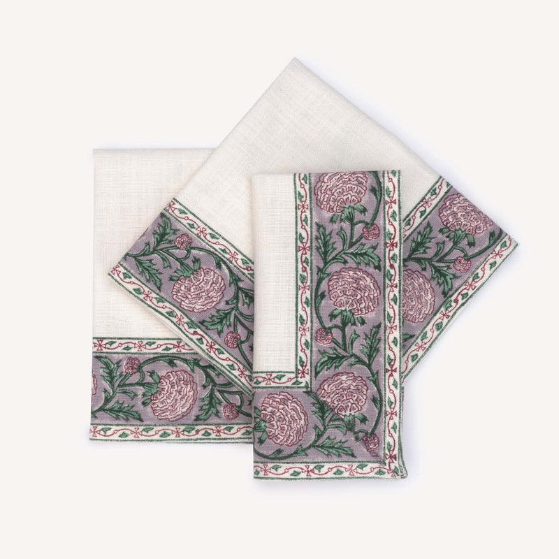 Meesha magenta pink napkins (Set of 4)