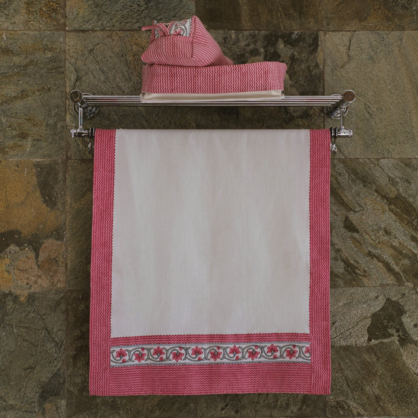 Ruhi raspberry pink shampoo towel